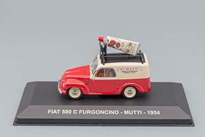 FIAT 500C FURGONCINO VAN MUTTI 1954, RED CREAM — фото 3