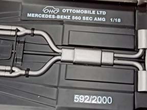 MERCEDES 560 SEC AMG W126 1:18 OTTO MOBILE — фото 9
