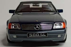 MERCEDES SL500 W129 (R129) 1:18 KK SCALE BLUE — фото 7