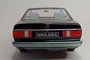 MERCEDES 560 SEC W126 BLACK 1:18 KK SCALE — фото 3