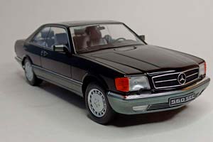 MERCEDES 560 SEC W126 BLACK 1:18 KK SCALE — фото 5