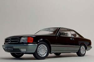 MERCEDES 560 SEC W126 BLACK 1:18 KK SCALE — фото 7