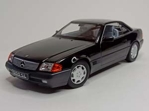 MERCEDES SL500 W129 (R129) 1:18 KK SCALE BLACK — фото 1