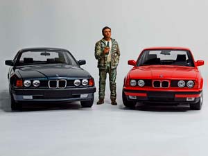 BMW 730I E32 1986 GREY 1:18 MINICHAMPS — фото 2