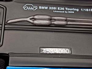 BMW 328 E36 TOURING M PACK 1997 OTTO 1:18 — фото 8