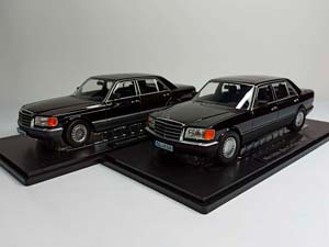 MERCEDES 560 SEL W126 S CLASS BLACK I-SCALE 1:18 — фото 9