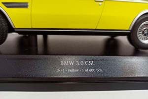 BMW 3,0 CSL 1971 MINICHAMPS 1:18 — фото 9