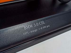 BMW 3,0 CSL 1971 MINICHAMPS 1:18 — фото 9
