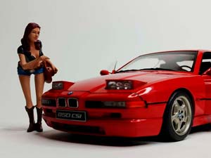 BMW 850CSI E31 RED SOLIDO 1:18 — фото 3