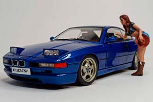BMW 850CSI E31 BLUE SOLIDO 1:18 — фото 4