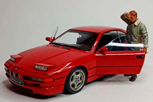 BMW 850CSI E31 BLUE SOLIDO 1:18 — фото 6