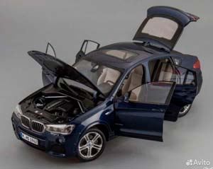 BMW X4 (F26) LMPERIAL BLUE 1:18 — фото 2