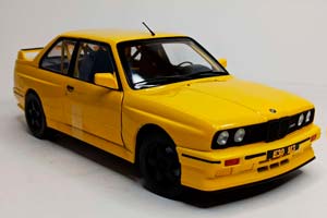 BMW M3 E30 YELLOW 1:18 SOLIDO — фото 9