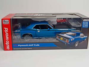 PLYMOUTH AAR CUDA 1970 AUTOWORLD 1:18 — фото 10