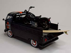 VW VOLKSWAGEN T1 PICK-UP HARLEY DAVIDSON 1:18 — фото 4