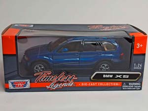 BMW X5 E53 BLUE 1:24 MOTORMAX — фото 9
