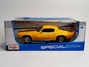 CHEVROLET CAMARO 1971 YELLOW 1:18 MAISTO — фото 10