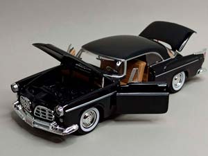 CHRYSLER 300C 1955 BLACK 1:24 MOTORMAX — фото 3
