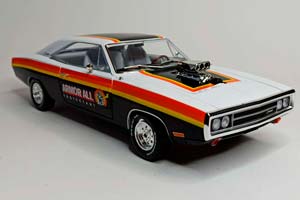 DODGE CHARGER 1970 BLOWN ENGINE 1:18 GREENLIGHT — фото 9