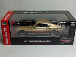 FORD MUSTANG MACH1 1969 AUTOWORLD 1:18 — фото 10