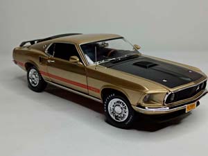 FORD MUSTANG MACH1 1969 AUTOWORLD 1:18 — фото 2