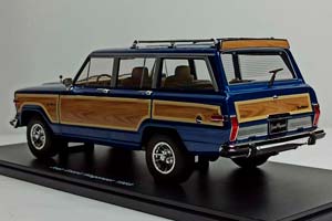 JEEP GRAND WAGONEER BLUE 1989 KK SCALE 1:18 — фото 3