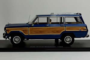 JEEP GRAND WAGONEER BLUE 1989 KK SCALE 1:18 — фото 2