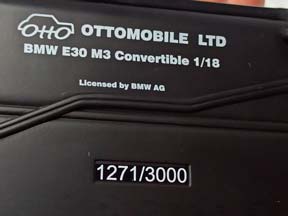 BMW M3 CONVERTIBLE (E30) OTTOMOBILE 1:18 — фото 9