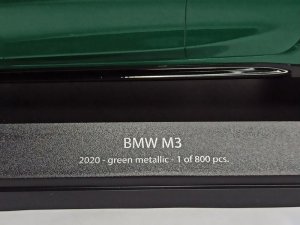 BMW M3 SEDAN 2020 (G80) GREEN 1:18 MINICHAMPS — фото 8