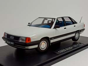 AUDI 100 C3 1989 WHITE 1:18