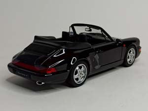 PORSCHE 911 CARRERA 4 CABRIO 1990 BLACK NOREV 1:18 — фото 5