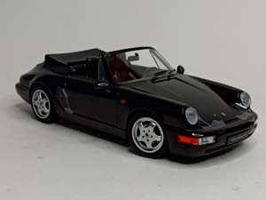 PORSCHE 911 CARRERA 4 CABRIO 1990 BLACK NOREV 1:18 — фото 7