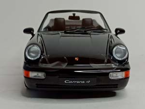 PORSCHE 911 CARRERA 4 CABRIO 1990 BLACK NOREV 1:18 — фото 8