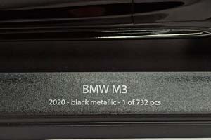 BMW M3 SEDAN -2020 BLACK 1:18 MINICHAMPS — фото 9