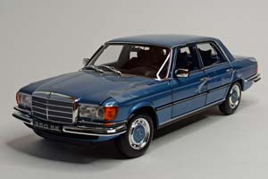 MERCEDES 350 SE (W116) 1973 BLUE 1:18