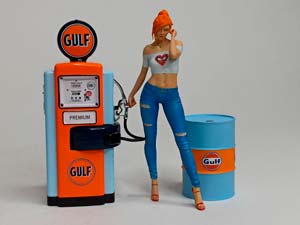 БЕНЗОКОЛОНКА WAYNE "GULF OIL" 1:18 GREENLIGHT — фото 3