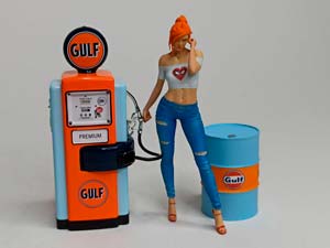 БЕНЗОКОЛОНКА WAYNE "GULF OIL" 1:18 GREENLIGHT — фото 9