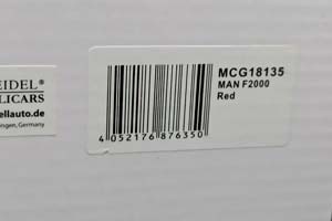 MAN F 2000 RED ТЯГАЧ ГРУЗОВИК 1:18 MCG — фото 9
