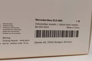MERCEDES SLS AMG 1:18 MINICHAMPS — фото 7