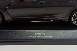 BMW M3 SEDAN GREY -2020 MINICHAMPS 1:18 LIMITED — фото 9