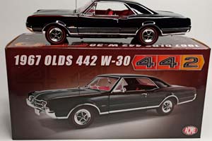OLDSMOBILE 442 W-30 BLACK 1967 GMP/ACME 1:18 — фото 10