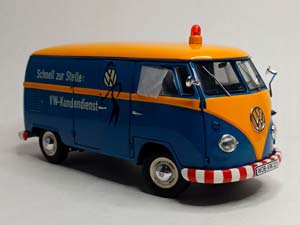 VW VOLKSWAGEN T1B "VW KUNDENDIENST" 1:18 SCHUCO — фото 7