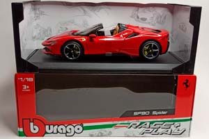 FERRARI SF90 STRADDAE HYBRID SPIDER 1000HP 1:18 — фото 9