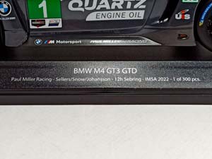 BMW M4 GT3 GTD 1:18 MINICHAMPS LIMITED — фото 3