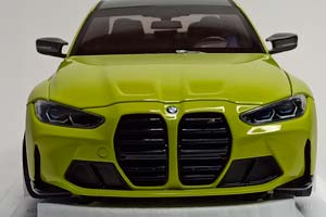 BMW M3 -2020 YELLOW 1:18 MINICHAMPS — фото 9