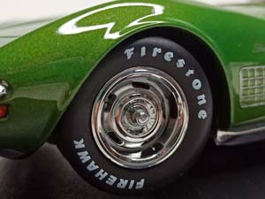 CHEVROLET CORVETTE C3 1972 GREEN KK SCALE 1:18 — фото 3