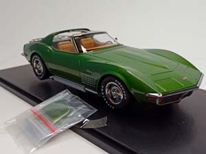 CHEVROLET CORVETTE C3 1972 GREEN KK SCALE 1:18 — фото 8