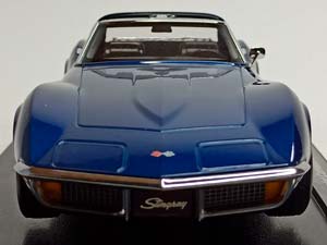 CHEVROLET CORVETTE C3 - 1972 BLUE KK SCALE 1:18 — фото 8