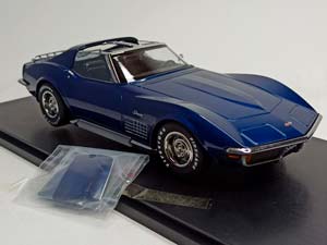 CHEVROLET CORVETTE C3 - 1972 BLUE KK SCALE 1:18 — фото 9