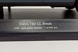 VOLVO 740 GL BREAK-1986 BLUE-GREEN 1:18 MINICHAMPS — фото 3